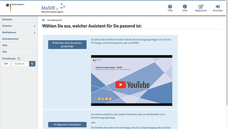 Balkonkraftwerk Anmeldung Registrierung Schritt 2